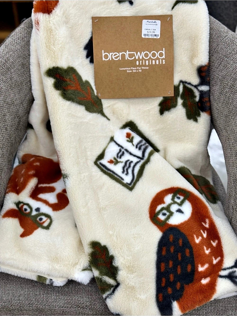 Brentwood Originals Luxurious Faux Fur Throw
